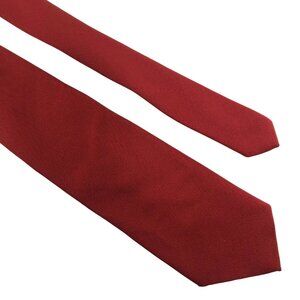 Leonardo Solid Red Subtle Textured Tie Mens Necktie Office Work Formal Gift